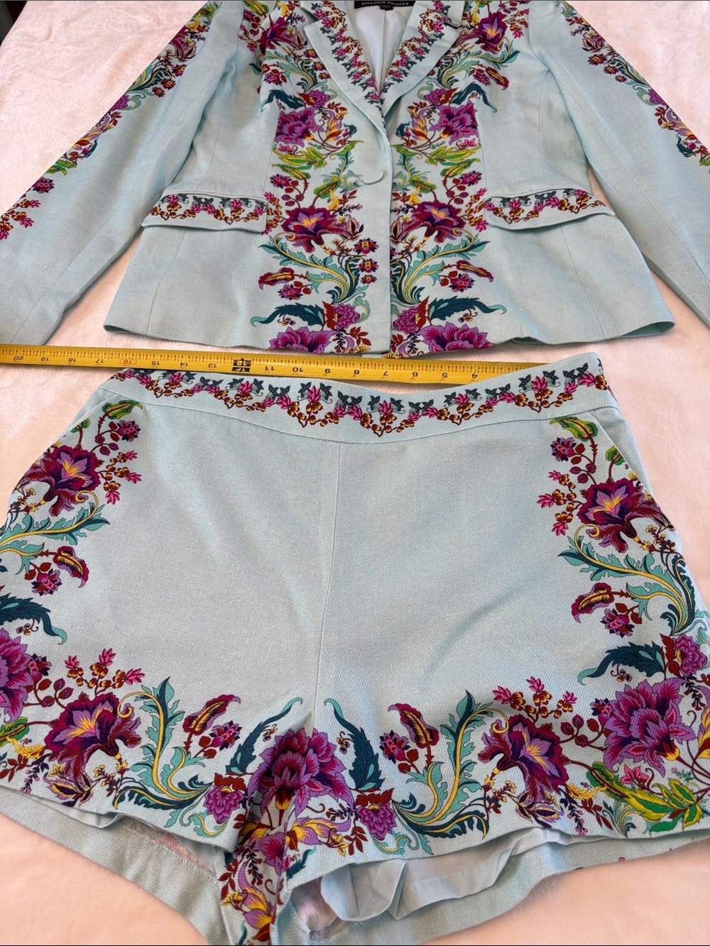 Boston Proper Viney Florals Placed Print Single Button Blazer -Size 10 - Picture 12 of 13